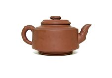 Tea Kettle Brown On A White Background Royalty Free Stock Images Tea Kettle Brown On A White Background Royalty Free Stock Images