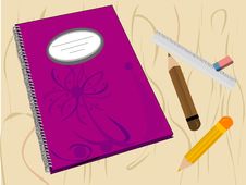 School Supplies Background. Royalty Free Stock Photography