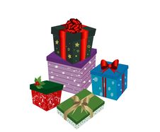 Christmas Gift Boxes Royalty Free Stock Photography Christmas Gift Boxes Royalty Free Stock Photography