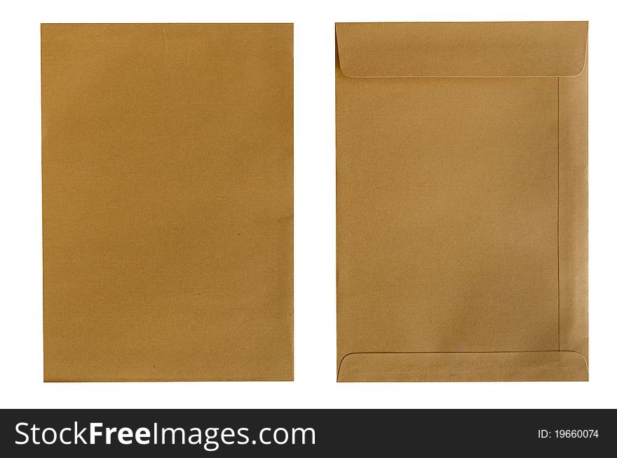 Brown Document  letter isolated