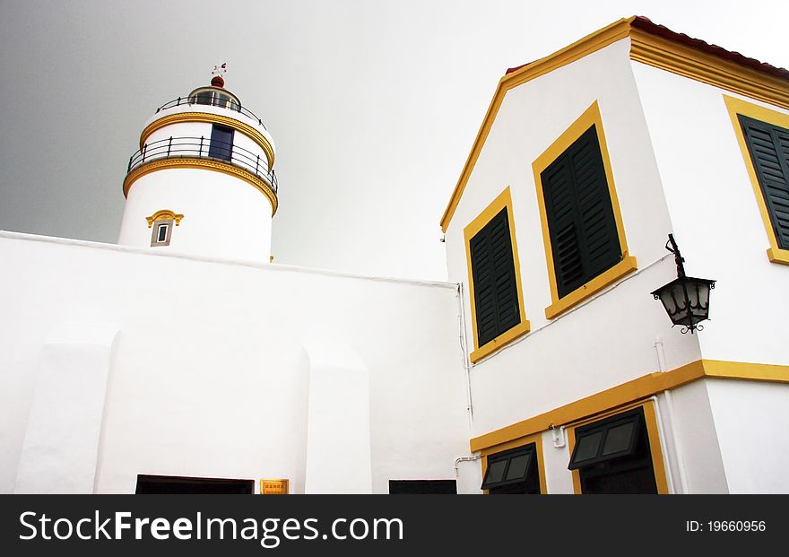 Portuguese Lighthouse In Macau