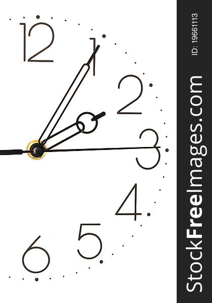 Wall clock isolated on white. Wall clock isolated on white