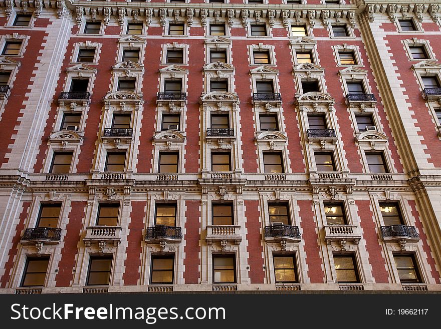 Old tower facade from a building in New York City