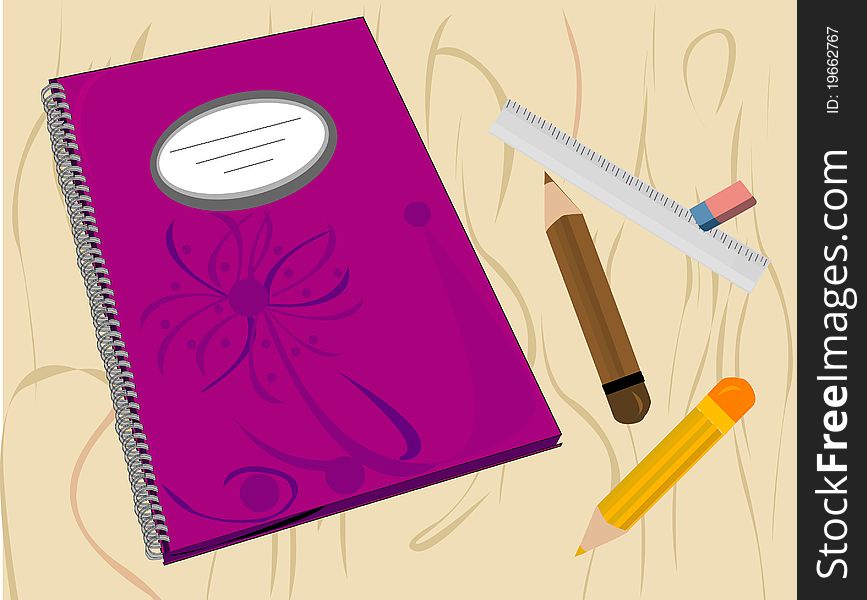 School supplies background illustration.back to school. School supplies background illustration.back to school