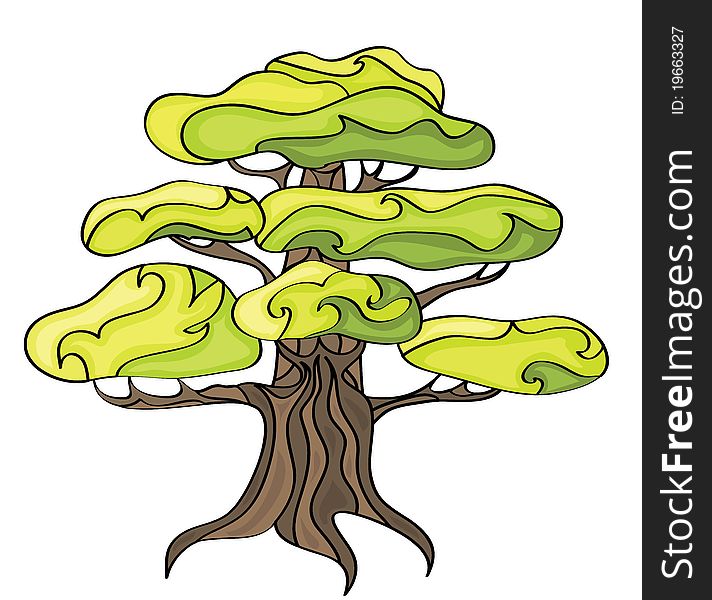 Stylized tree for your design. Vector. Stylized tree for your design. Vector.