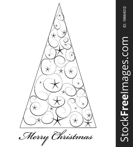 Christmas tree decorative abstraction background