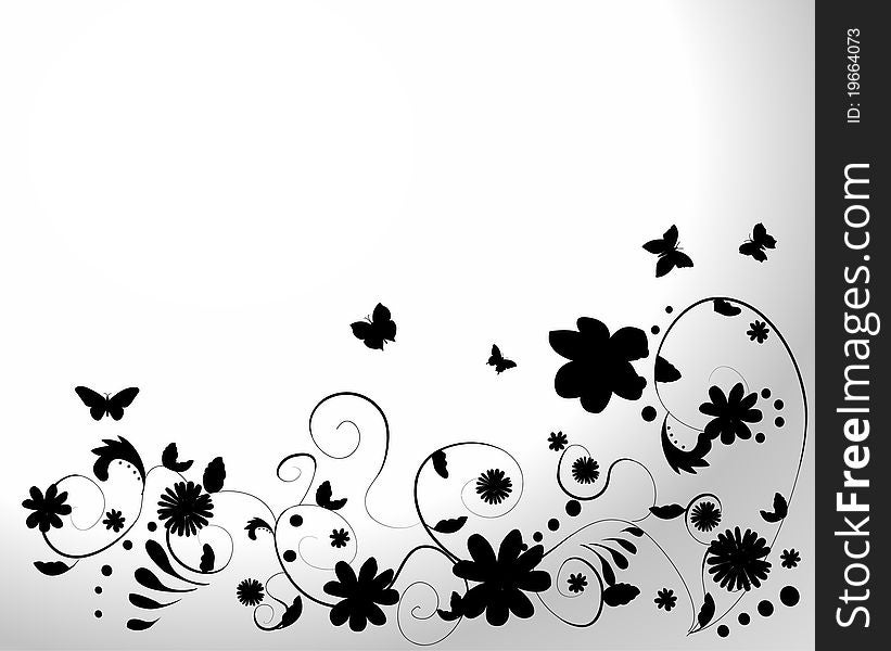 Abstract floral background, element for design.