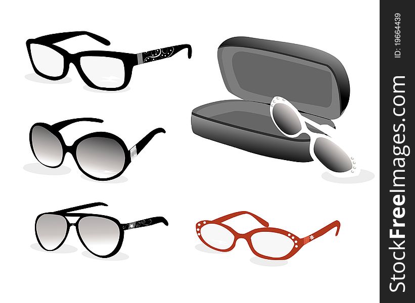 Eye glasses illustration on white. Eye glasses illustration on white