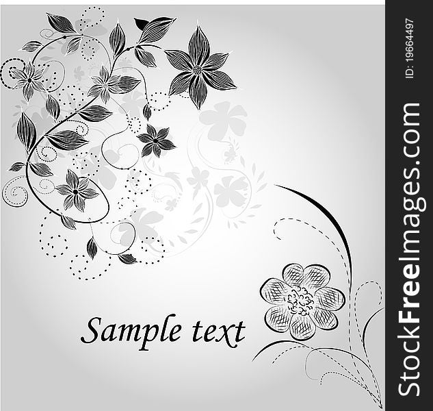 Beautiful floral abstract design illustration