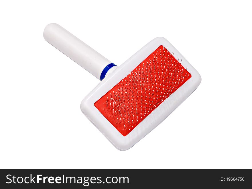 Pets Grooming Comb Cleaning Brush isolated on a white background