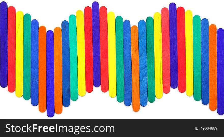 Colorful wood ice-cream stick