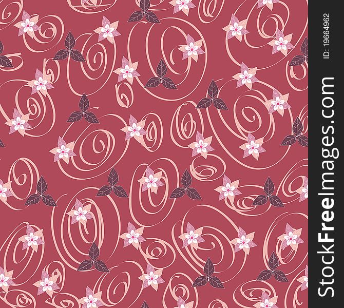 Violet seamless floral wallpaper pattern