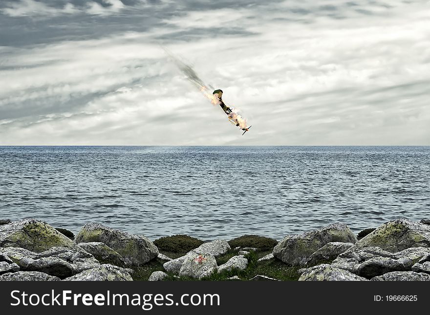 Plane crashes into the sea