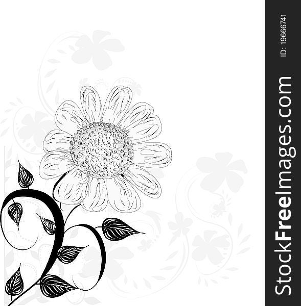 Beautifull decorative abstract flowers on white. Beautifull decorative abstract flowers on white