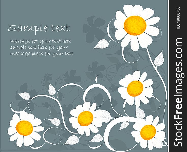 Floral Background, Greeting Card