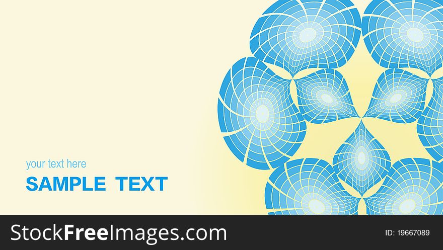 Abstract color symmetry cover background with simple text