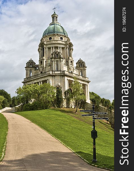 Path leading to the Ashton Memorial, Williamson' s Park, Lancaster, England.