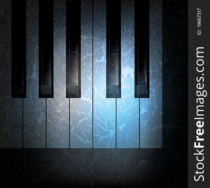 Abstract grunge music black background with piano keys. Abstract grunge music black background with piano keys