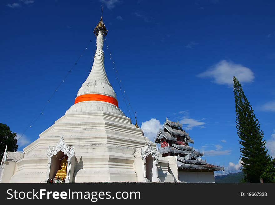 The white pagoda, Thailand