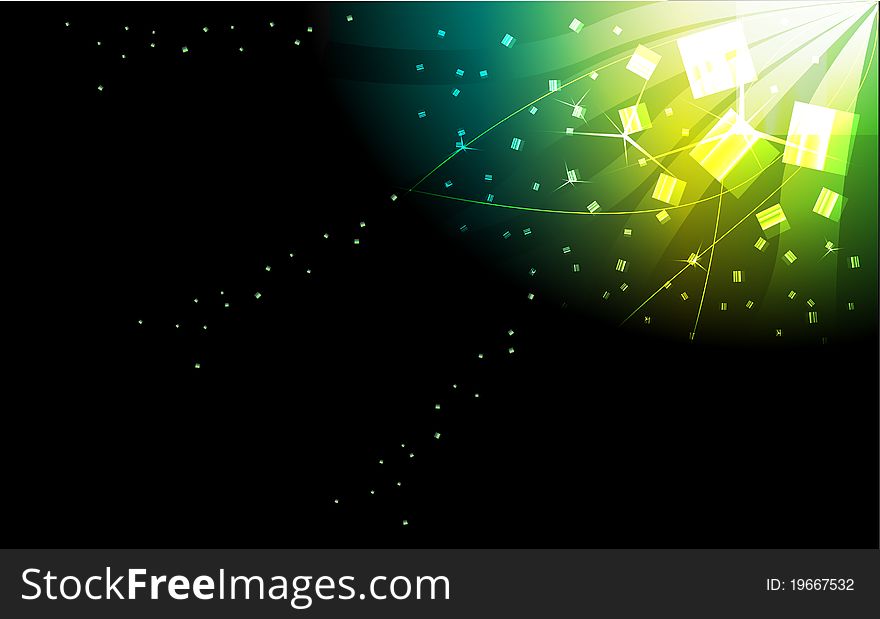 Abstract green background. Vector illustration