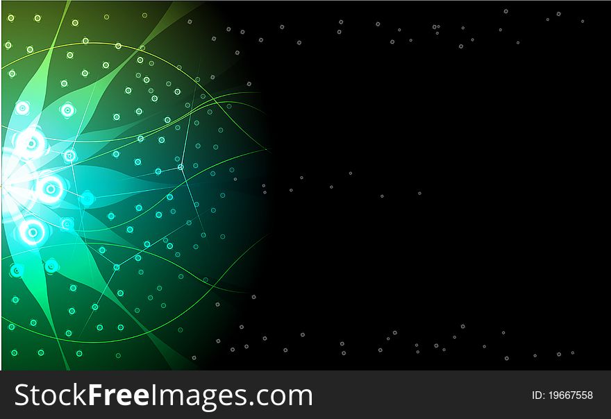 Abstract green background. Vector illustration