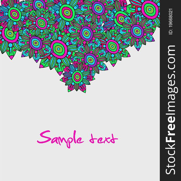 Abstract dark background with multicolor floral pattern. Abstract dark background with multicolor floral pattern