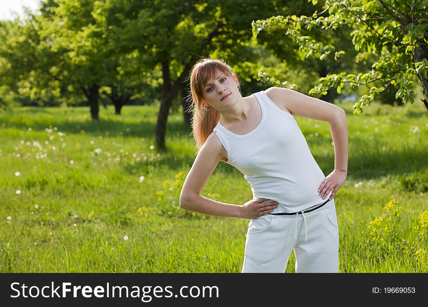 Girl makes the slopes in the park