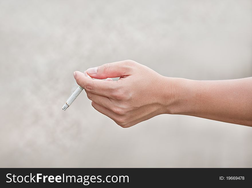 Hand Holding Cigarette