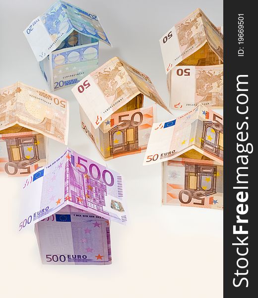 Houses From Euro Banknotes