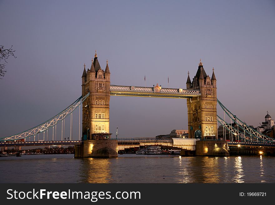 Tower Bridge At Dusk