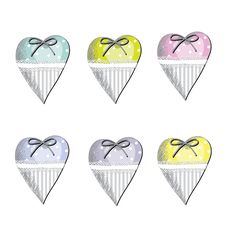 Hearts Different Pastel Color Stock Images Hearts Different Pastel Color Stock Images