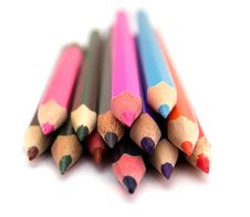 Color Pencils On White Royalty Free Stock Photo Color Pencils On White Royalty Free Stock Photo