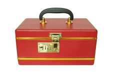 Red Safe Closed And Locked Stock Photo Red Safe Closed And Locked Stock Photo