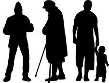 Group Of Silhouettes Royalty Free Stock Photo Group Of Silhouettes Royalty Free Stock Photo