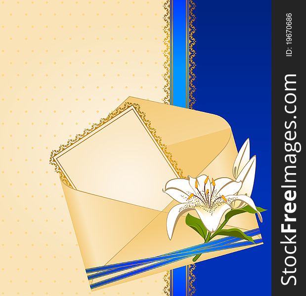 Wedding background card - invitation with flowers