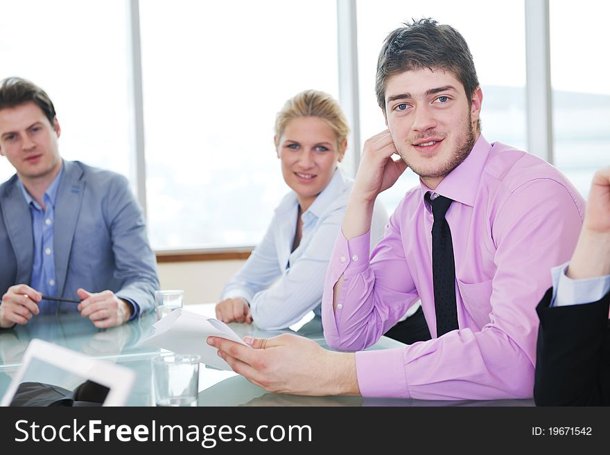 Group of business people at meeting