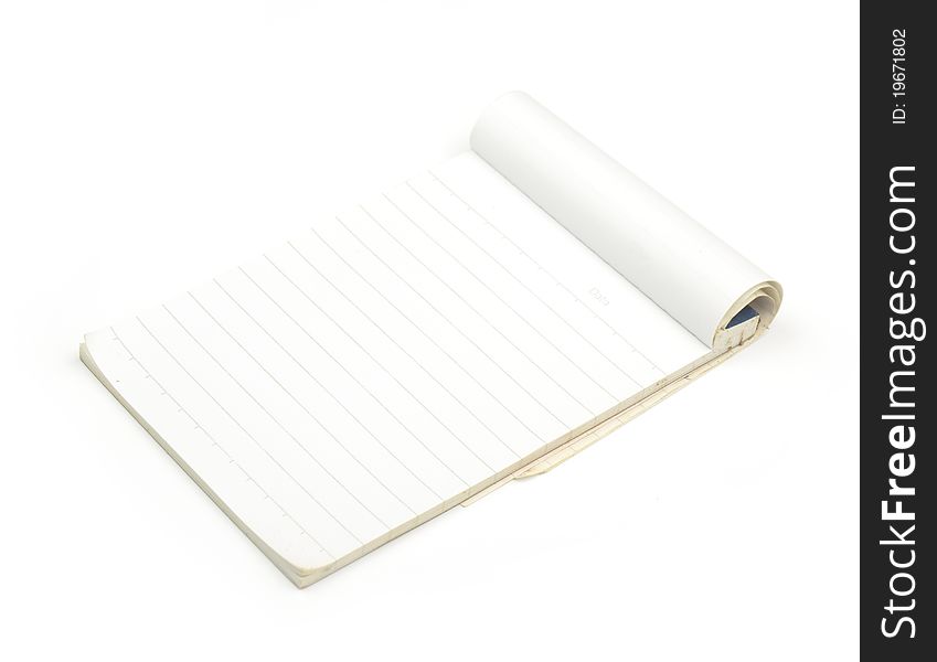 Blank Paper tablet on white background