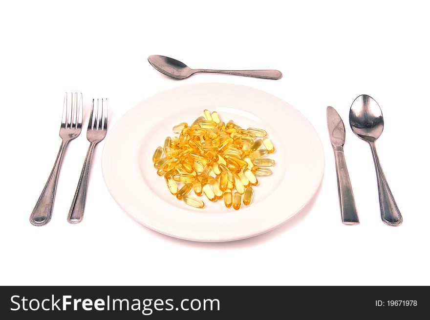 Vitamins On Plate