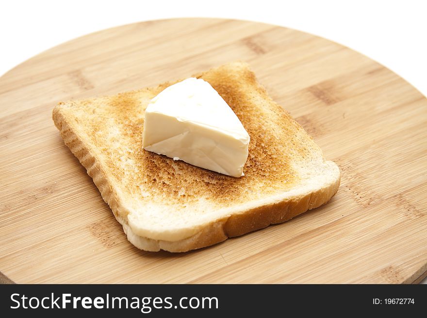 Cheese spread on white bread