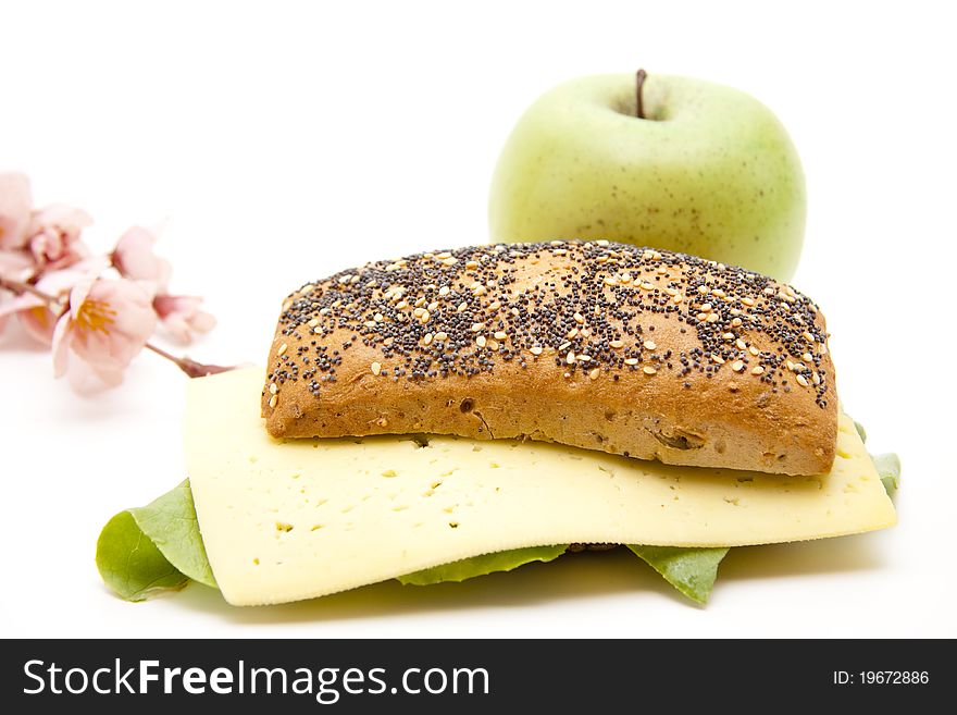 Roll With Cheese And Apple