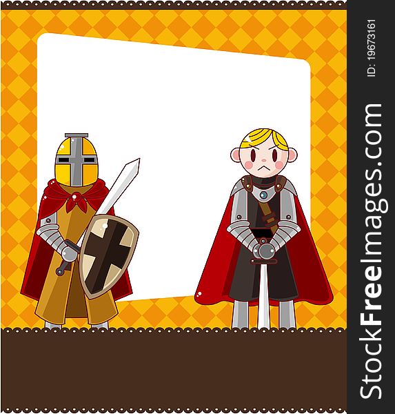 Cartoon knight card