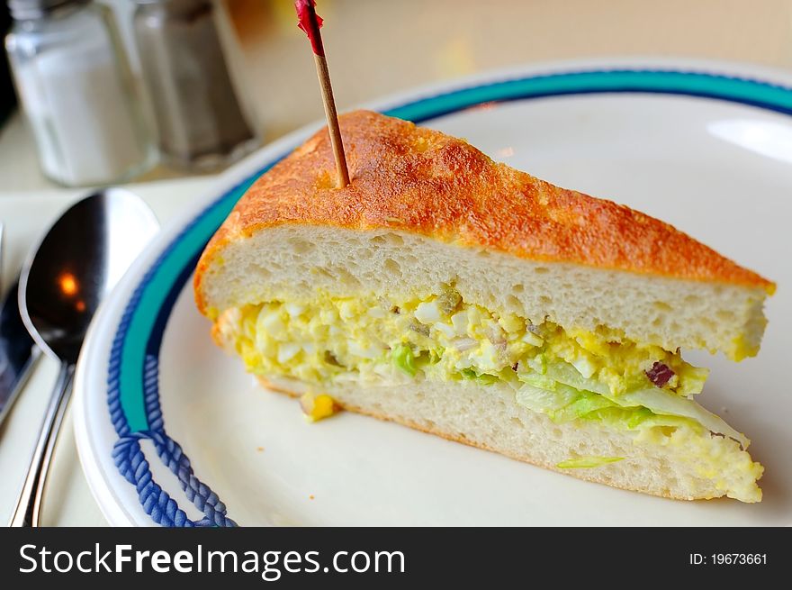 Single Slice Of Delicious Sandwich