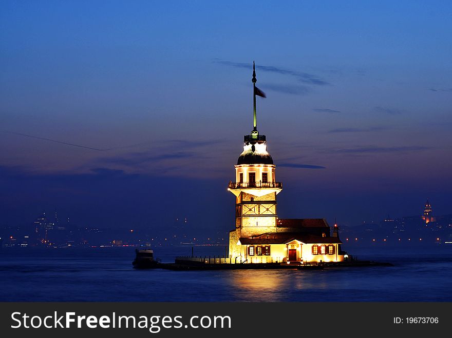 Maidens Tower in Istanbul, Turkey. Maidens Tower in Istanbul, Turkey