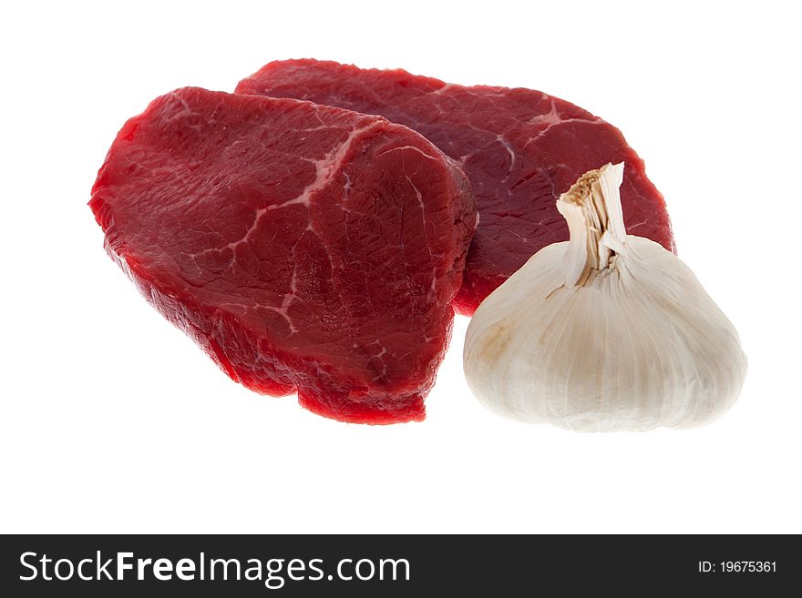 Raw beef. fresh food in top quality prepared for cooking against white background
