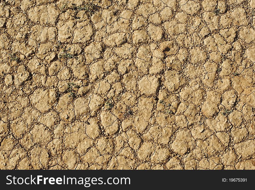 Very dry ground in greek