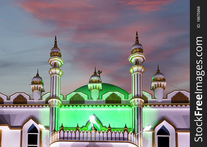 Muslim (Arab) Mosque, Kovalam, Kerala, India