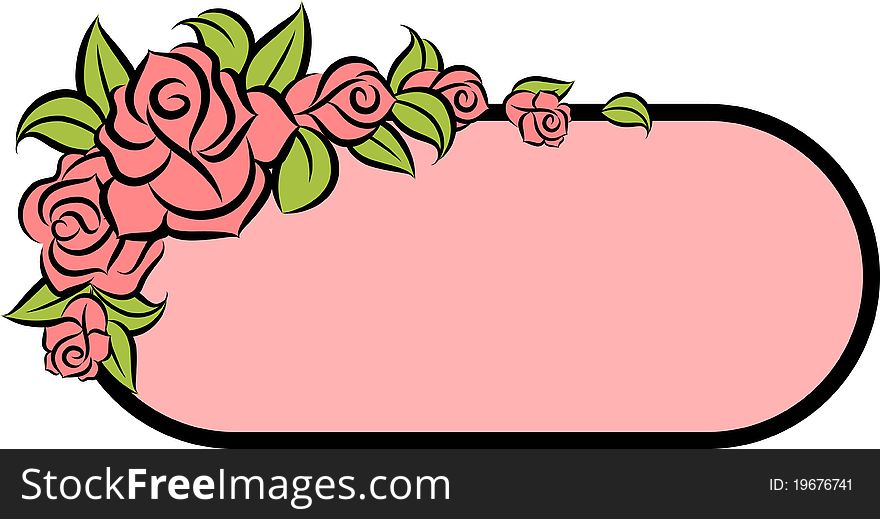 Background with beautiful roses, illustration. Background with beautiful roses, illustration