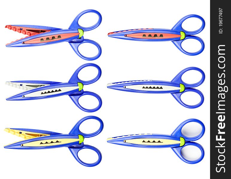 Colorful zigzag scissors