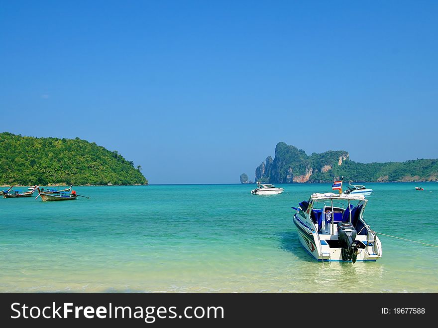 Coast of the island Koh Phi Phi