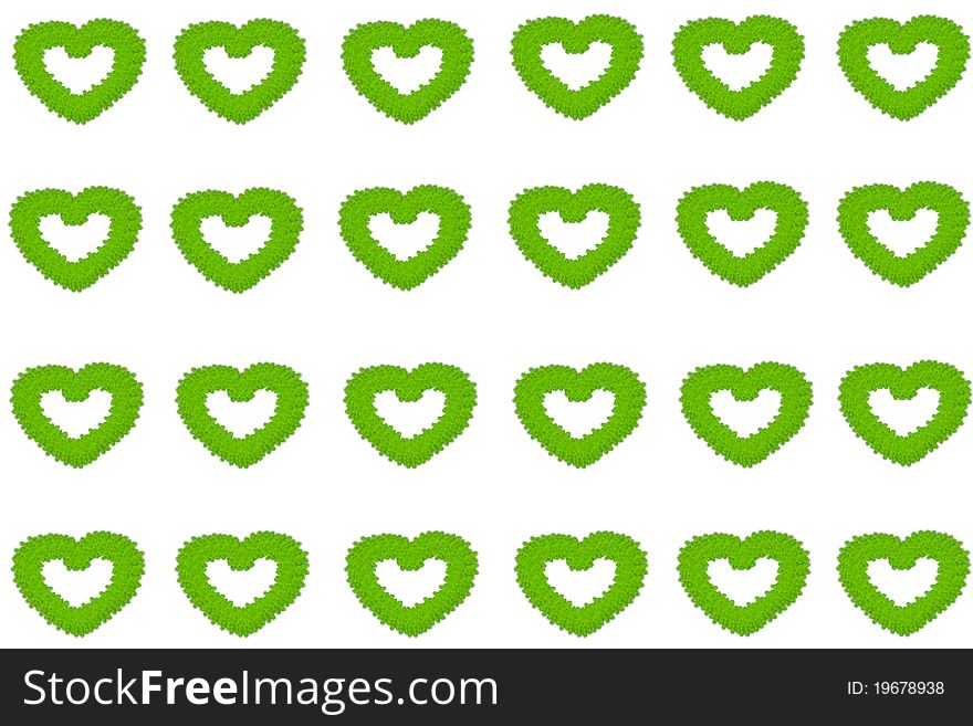 Background frame leaf green heart background. Background frame leaf green heart background.